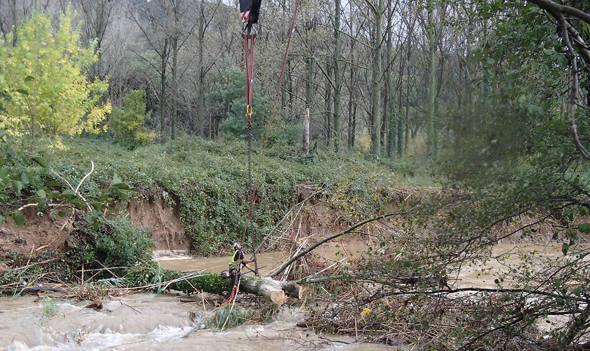 Intervention suite aux inondations