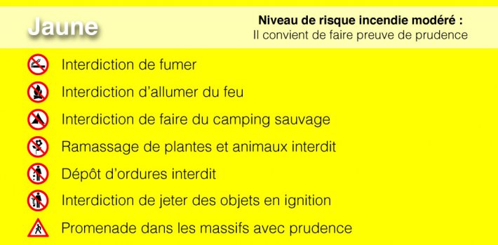 niveau de risque incendie jaune 69283