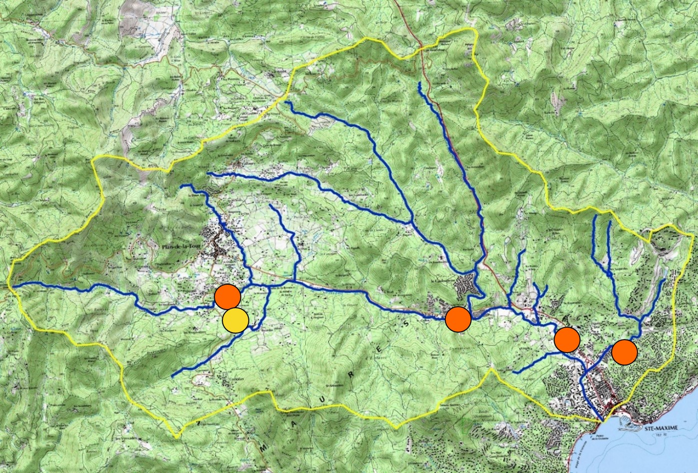 Plan situation stations